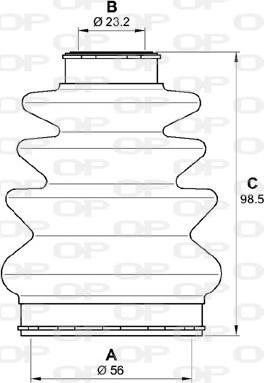 Open Parts SJK7222.00 - Putekļusargs, Piedziņas vārpsta ps1.lv