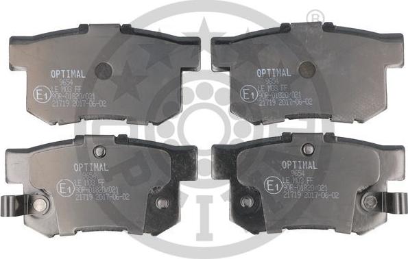 Optimal 9654 - Bremžu uzliku kompl., Disku bremzes ps1.lv