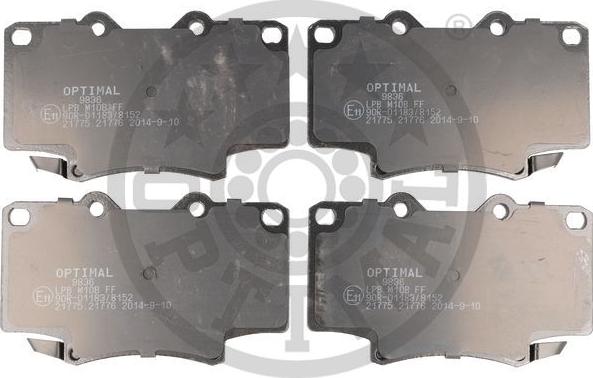 Optimal 9836 - Bremžu uzliku kompl., Disku bremzes ps1.lv