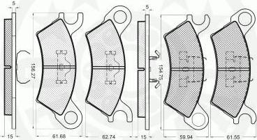 Optimal 9325 - Bremžu uzliku kompl., Disku bremzes ps1.lv