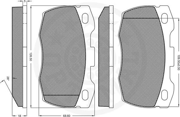 Optimal 10105 - Bremžu uzliku kompl., Disku bremzes ps1.lv