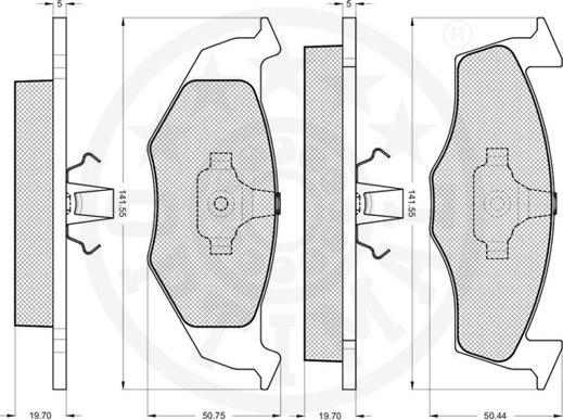 Optimal 10106 - Bremžu uzliku kompl., Disku bremzes ps1.lv