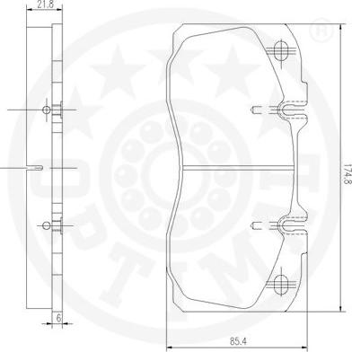 Optimal 12475 - Bremžu uzliku kompl., Disku bremzes ps1.lv