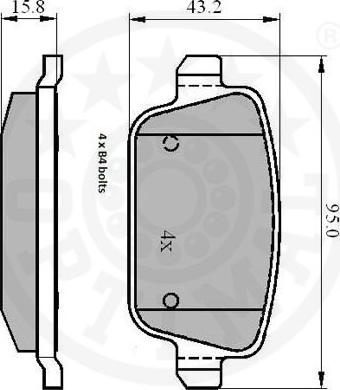 Optimal 12322 - Bremžu uzliku kompl., Disku bremzes ps1.lv