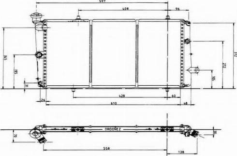 Ordonez 1020286809 - Radiators, Motora dzesēšanas sistēma ps1.lv