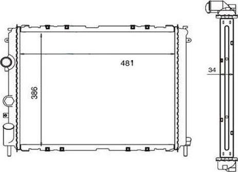 Ordonez 2060257 - Radiators, Motora dzesēšanas sistēma ps1.lv