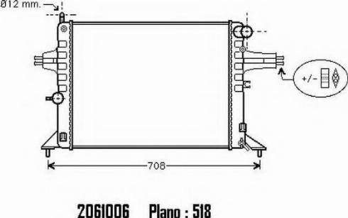 Ordonez 2061006 - Radiators, Motora dzesēšanas sistēma ps1.lv