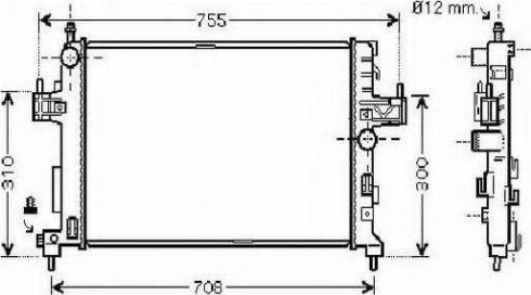 Ordonez 2061074 - Radiators, Motora dzesēšanas sistēma ps1.lv