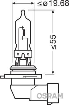 Osram 9005-01B - Kvēlspuldze, Tālās gaismas lukturis ps1.lv