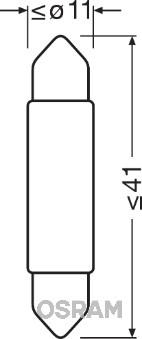 Osram 6441CW-01B - Kvēlspuldze, Salona telpas apgaismojums ps1.lv