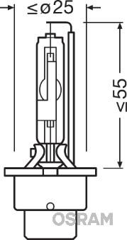 Osram 66450 - Kvēlspuldze, Tālās gaismas lukturis ps1.lv