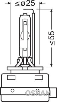 Osram 66548 - Kvēlspuldze, Tālās gaismas lukturis ps1.lv