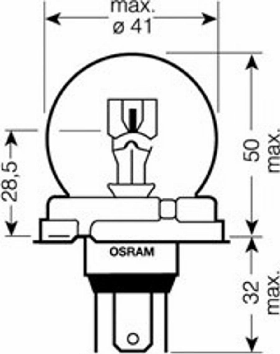 Osram 7952 - Kvēlspuldze, Pamatlukturis ps1.lv