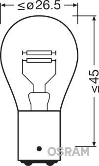 Osram 7225 - Kvēlspuldze, Bremžu signāla / Aizm. lukturi ps1.lv