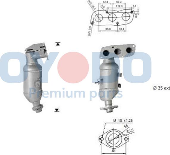 Oyodo 10N0057-OYO - Katalizators ps1.lv