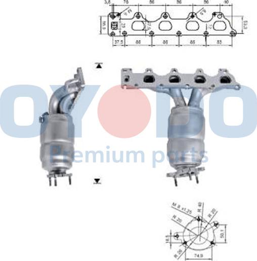 Oyodo 10N0075-OYO - Katalizators ps1.lv