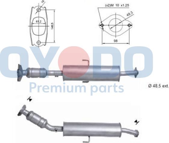 Oyodo 10N0157-OYO - Katalizators ps1.lv