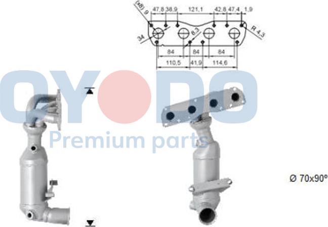 Oyodo 10N0101-OYO - Katalizators ps1.lv