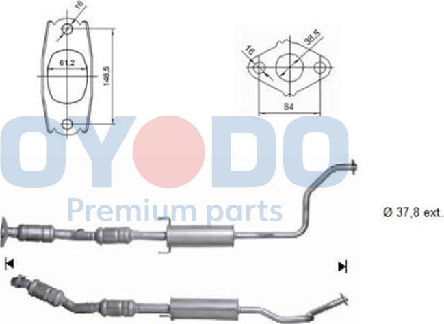 Oyodo 10N0102-OYO - Katalizators ps1.lv