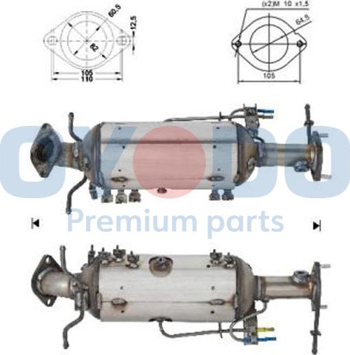 Oyodo 20N0009-OYO - Nosēdumu / Daļiņu filtrs, Izplūdes gāzu sistēma ps1.lv