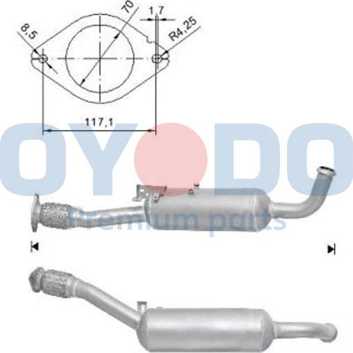 Oyodo 20N0033-OYO - Nosēdumu / Daļiņu filtrs, Izplūdes gāzu sistēma ps1.lv