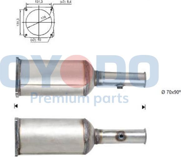 Oyodo 20N0023-OYO - Nosēdumu / Daļiņu filtrs, Izplūdes gāzu sistēma ps1.lv