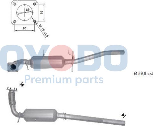 Oyodo 20N0073-OYO - Nosēdumu / Daļiņu filtrs, Izplūdes gāzu sistēma ps1.lv