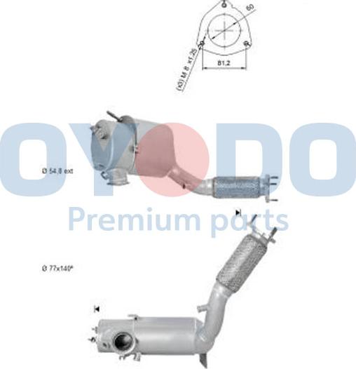 Oyodo 20N0146-OYO - Nosēdumu / Daļiņu filtrs, Izplūdes gāzu sistēma ps1.lv