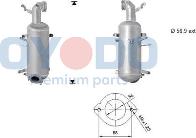 Oyodo 20N0143-OYO - Nosēdumu / Daļiņu filtrs, Izplūdes gāzu sistēma ps1.lv