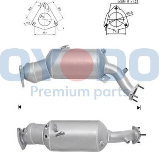 Oyodo 20N0109-OYO - Nosēdumu / Daļiņu filtrs, Izplūdes gāzu sistēma ps1.lv