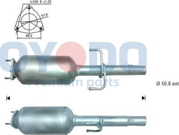 Oyodo 20N0104-OYO - Nosēdumu / Daļiņu filtrs, Izplūdes gāzu sistēma ps1.lv