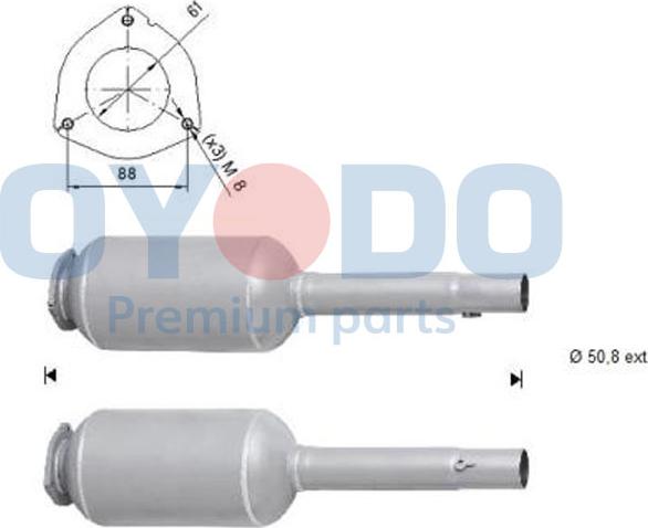 Oyodo 20N0105-OYO - Nosēdumu / Daļiņu filtrs, Izplūdes gāzu sistēma ps1.lv