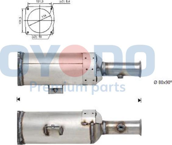 Oyodo 20N0103-OYO - Nosēdumu / Daļiņu filtrs, Izplūdes gāzu sistēma ps1.lv