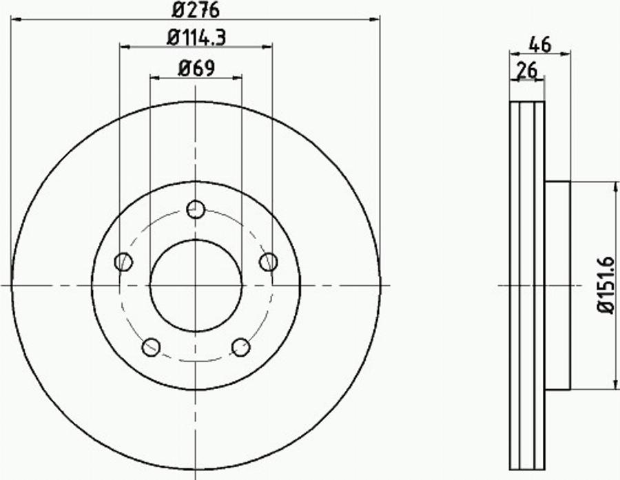 Pagid 54974PRO - Bremžu diski ps1.lv