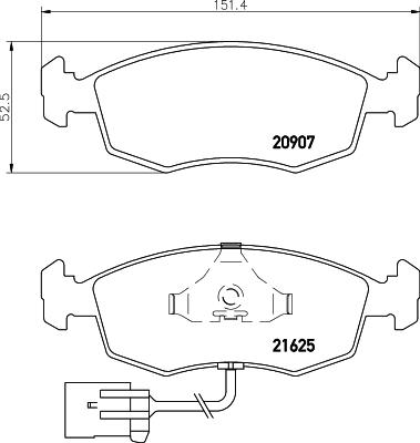 Pagid T1080 - Bremžu uzliku kompl., Disku bremzes ps1.lv