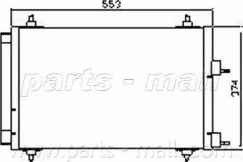 Parts-Mall PXNCX-054L - Kondensators, Gaisa kond. sistēma ps1.lv