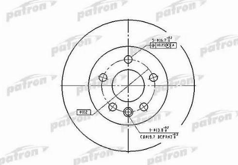 Patron PBD1596 - Bremžu diski ps1.lv