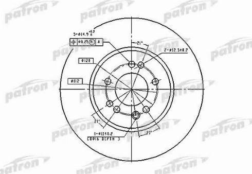 Patron PBD1585 - Bremžu diski ps1.lv