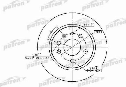 Patron PBD1574 - Bremžu diski ps1.lv