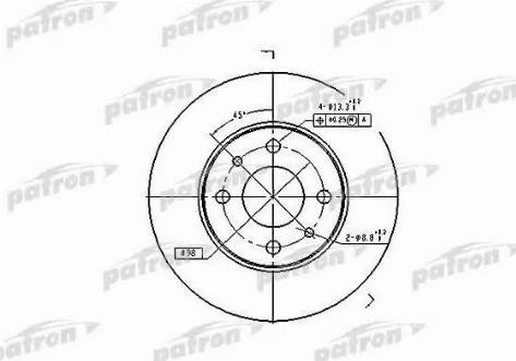 Patron PBD1745 - Bremžu diski ps1.lv