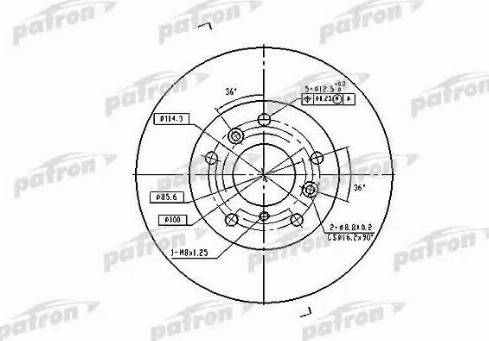 Patron PBD2571 - Bremžu diski ps1.lv