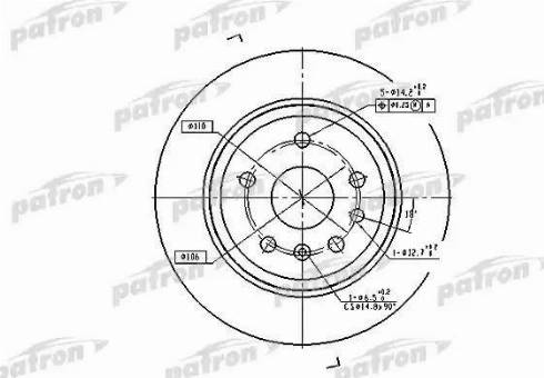 Patron PBD2773 - Bremžu diski ps1.lv