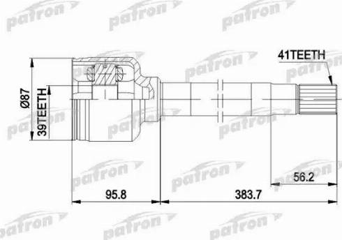 Patron PCV5014 - Šarnīru komplekts, Piedziņas vārpsta ps1.lv