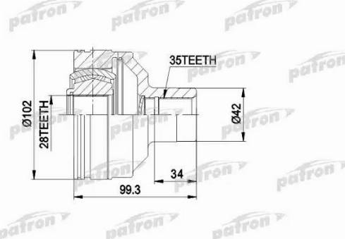 Patron PCV5013 - Šarnīru komplekts, Piedziņas vārpsta ps1.lv