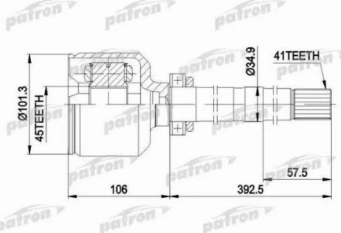 Patron PCV5012 - Šarnīru komplekts, Piedziņas vārpsta ps1.lv