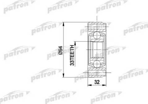 Patron PCV3004 - Šarnīru komplekts, Piedziņas vārpsta ps1.lv