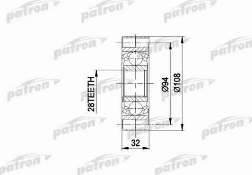 Patron PCV3014 - Šarnīru komplekts, Piedziņas vārpsta ps1.lv