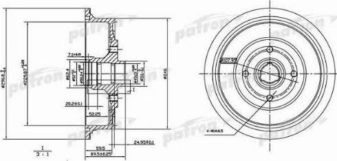 Patron PDR1200 - Bremžu trumulis ps1.lv