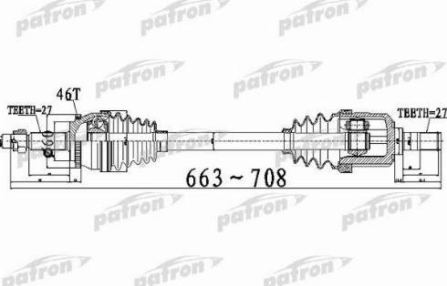 Patron PDS0495 - Piedziņas vārpsta ps1.lv