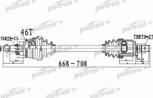 Patron PDS0498 - Piedziņas vārpsta ps1.lv